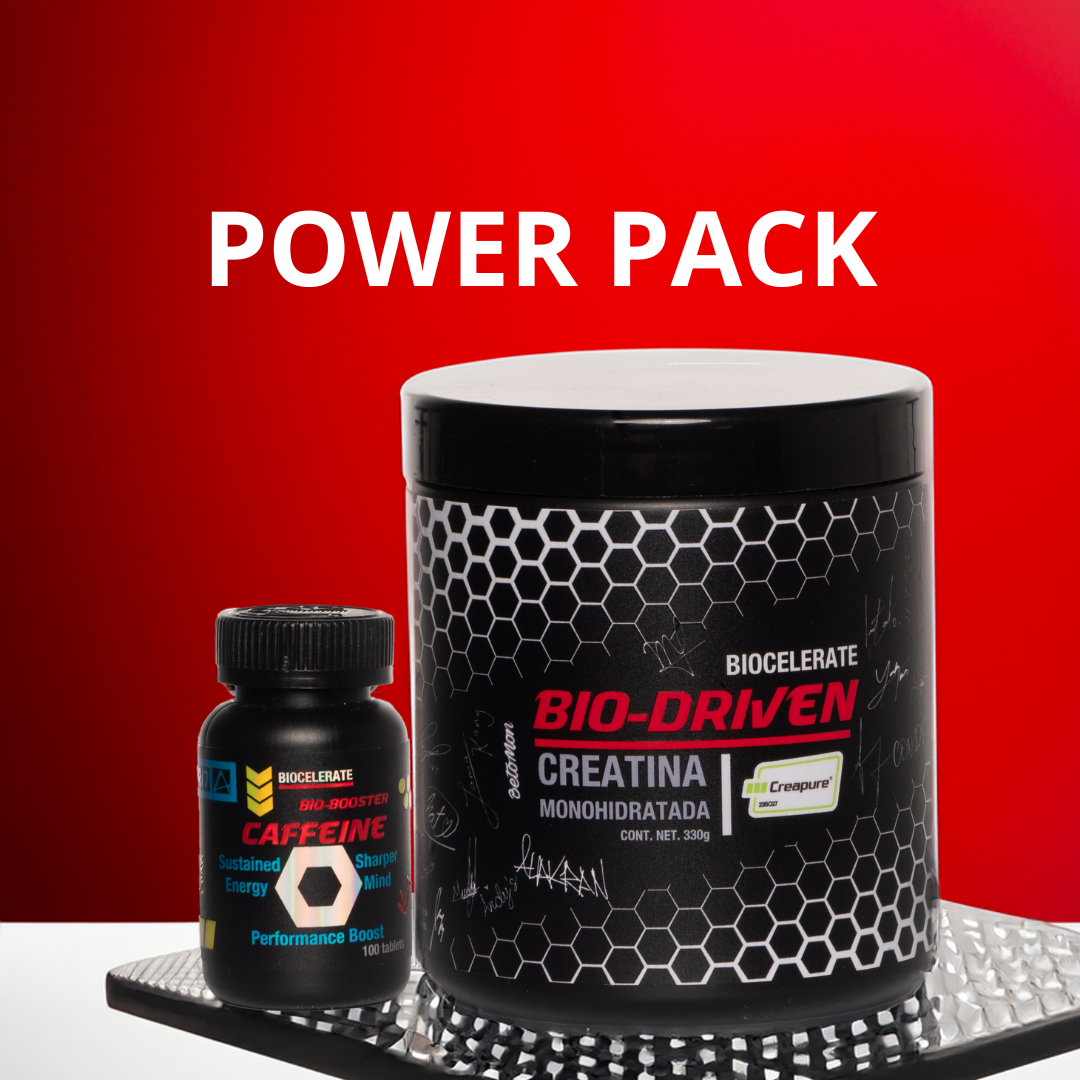 Combo: POWER PACK: 1 creatina bio-driven + 1 bio-booster cafeína